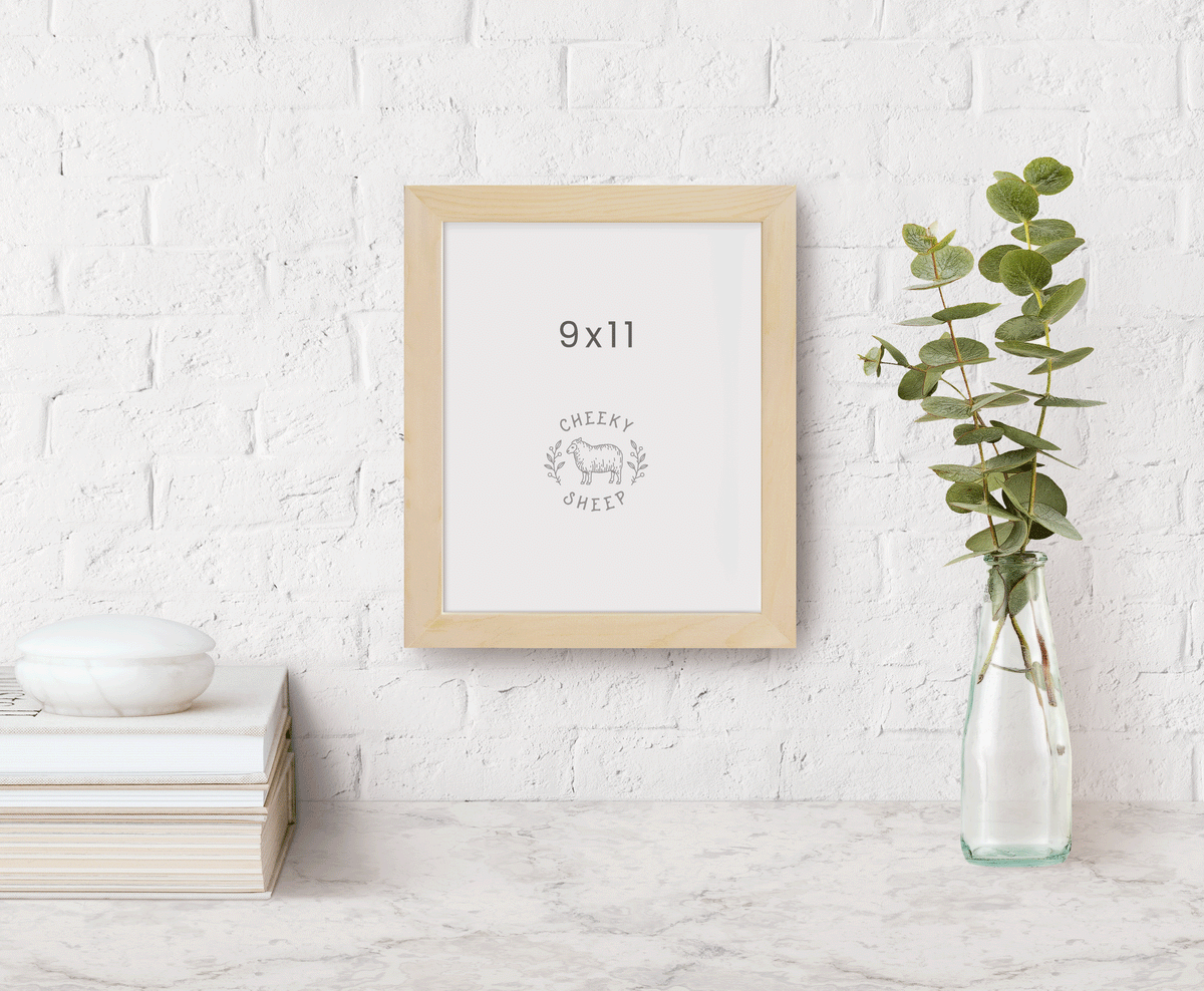 9x11 Natural Wood Frame