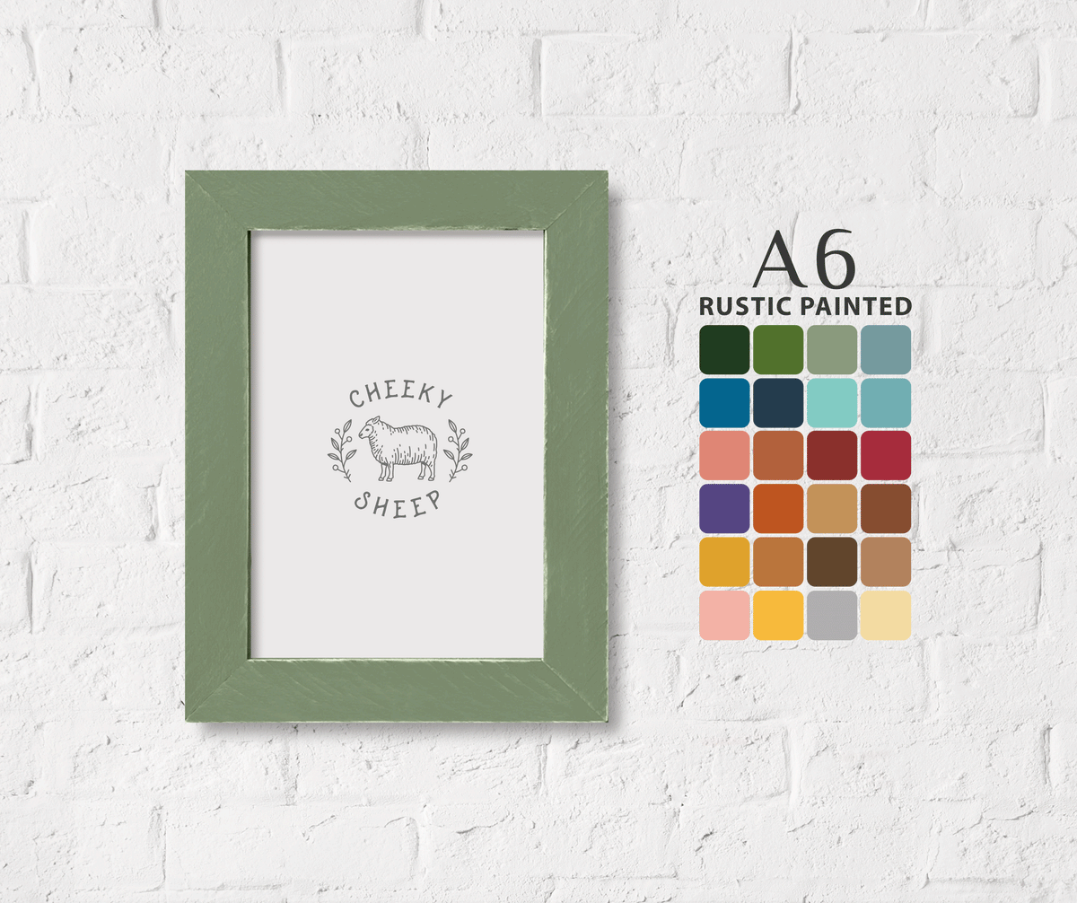 a6-rustic-painted-wood-frame-cheeky-sheep