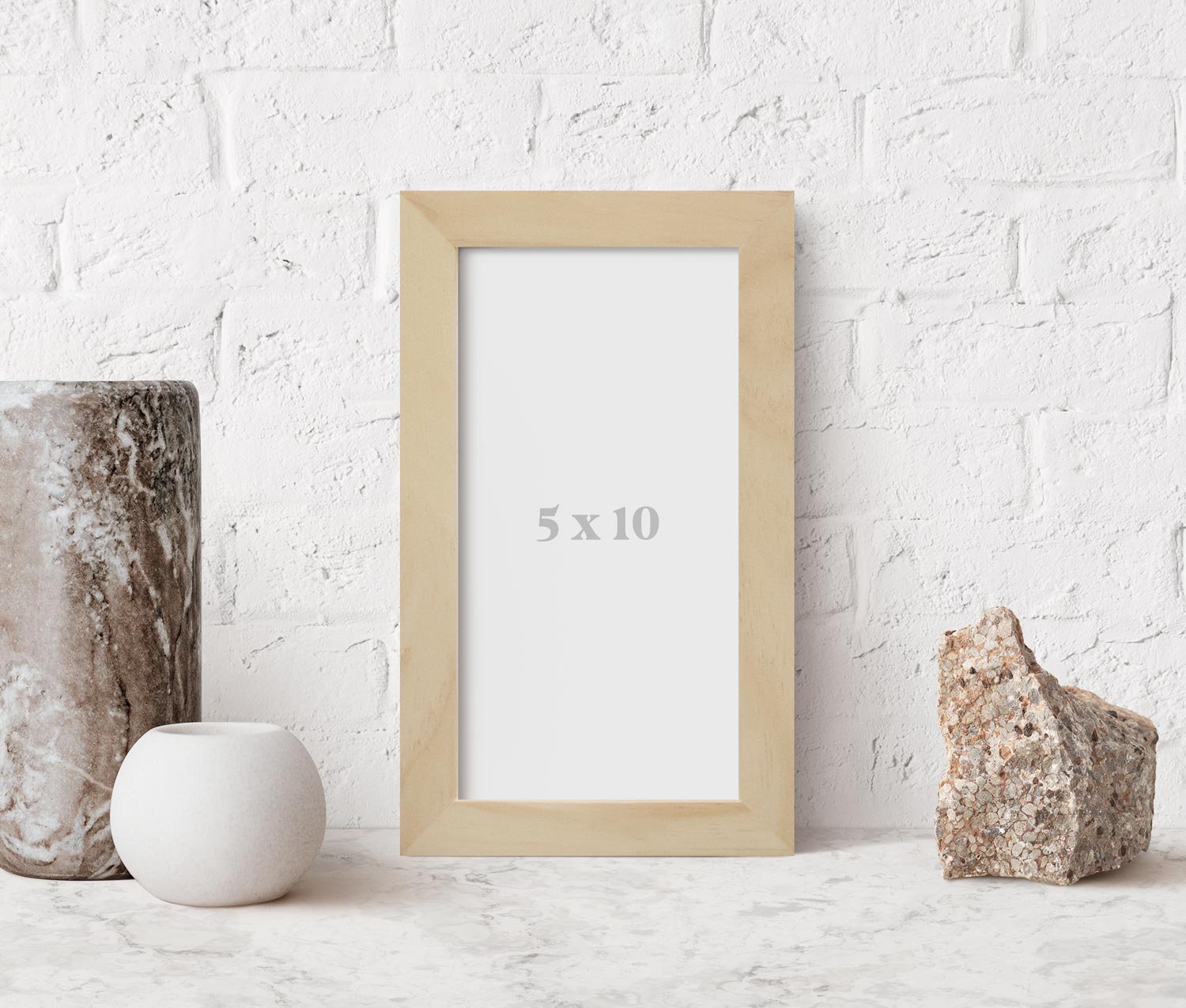5 Inch Frame 5x10 Natural Wood Frame – Cheeky Sheep