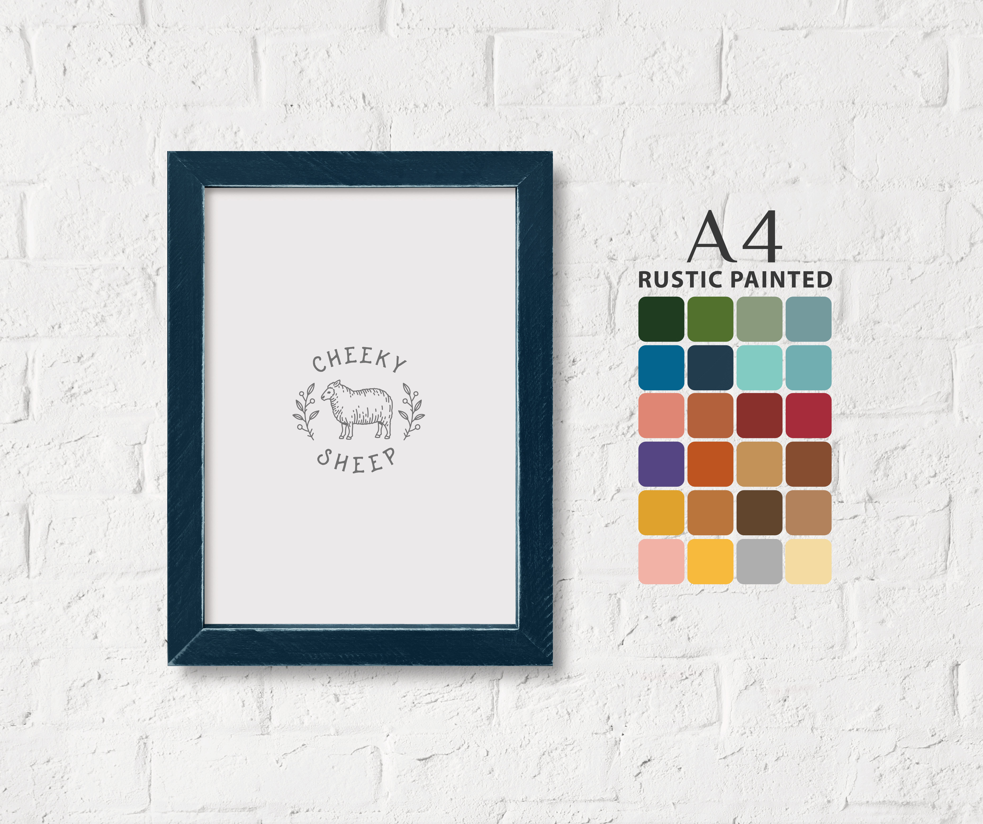 A4 Rustic Frame A4 Rustic Painted Wood Frame – Cheeky Sheep