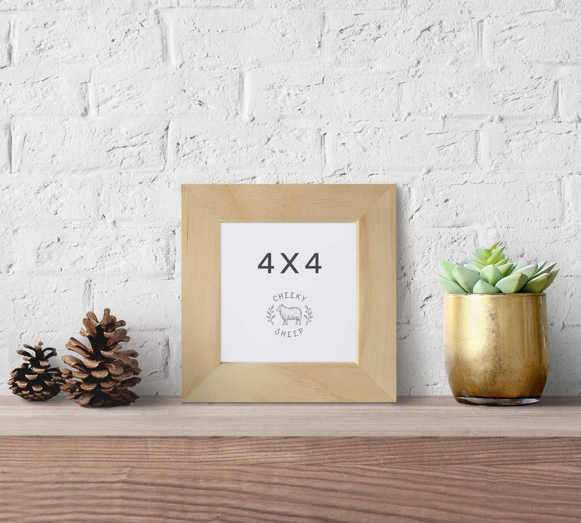 4x7 Natural Wood Frame – Cheeky Sheep