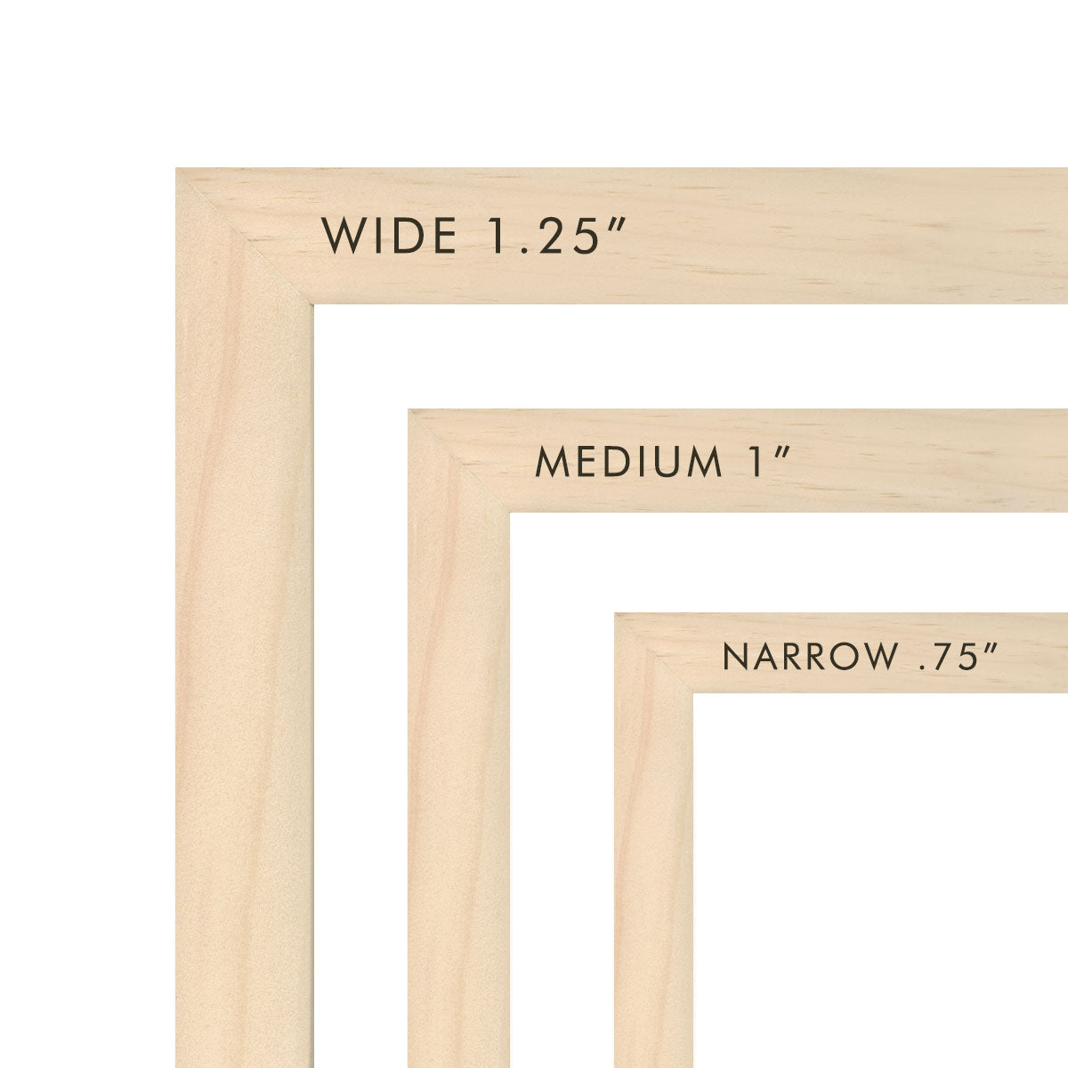 25 Wood Frames, No Hardware or Glass, Bulk Wood Frames, 5x10 Wood
